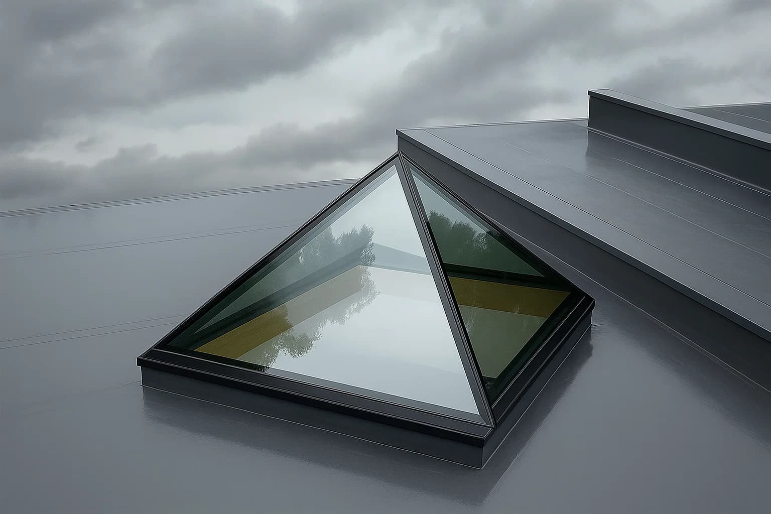 Sleek Pyramid Skylight hover effect